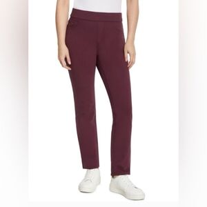 NWT Women's Nine West Heidi Pull On Straight stretch pants, size 4, Wine